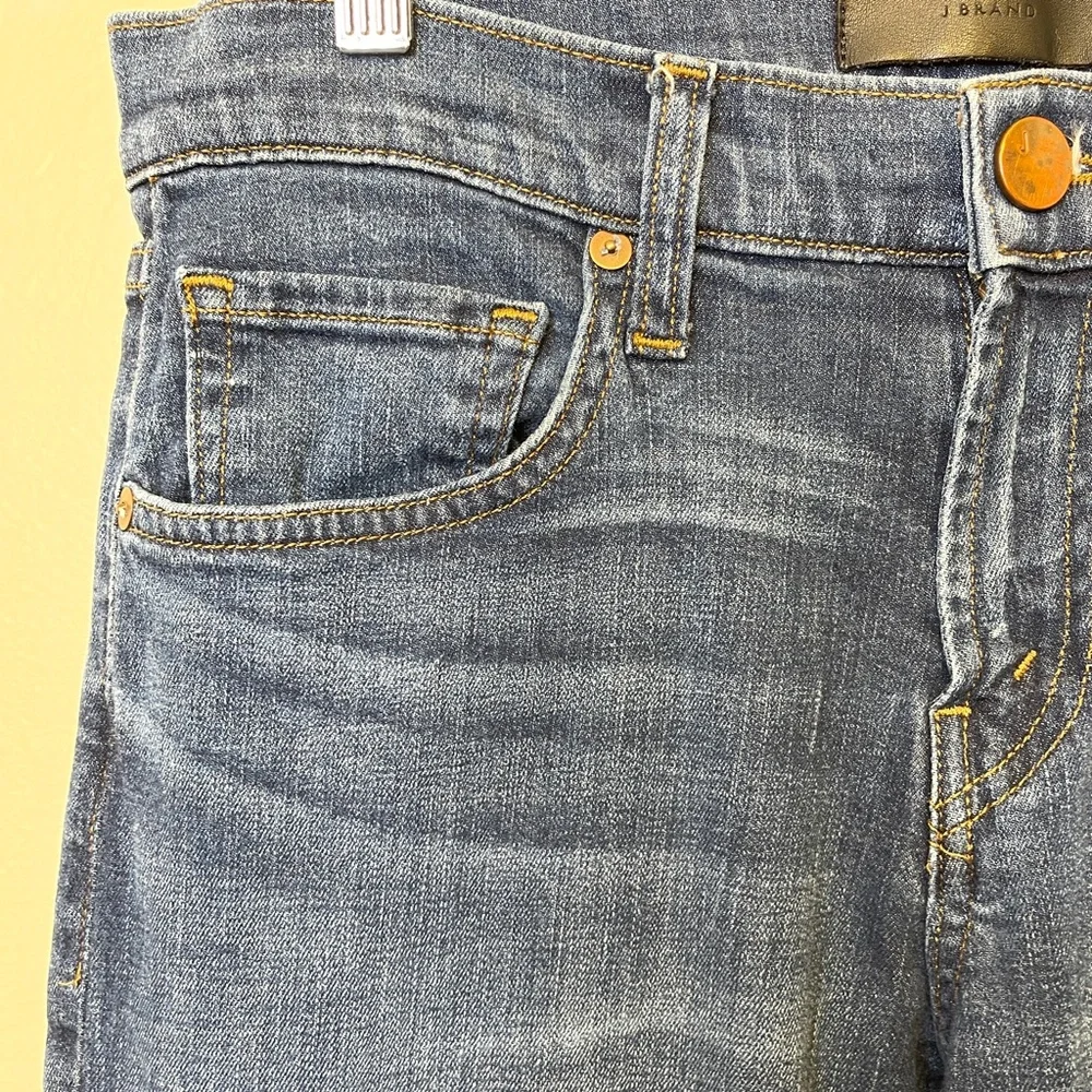 J brand | Tyler Dark Wash Mid Rise Comfortable Soft Stretch Slim Designer Jeans